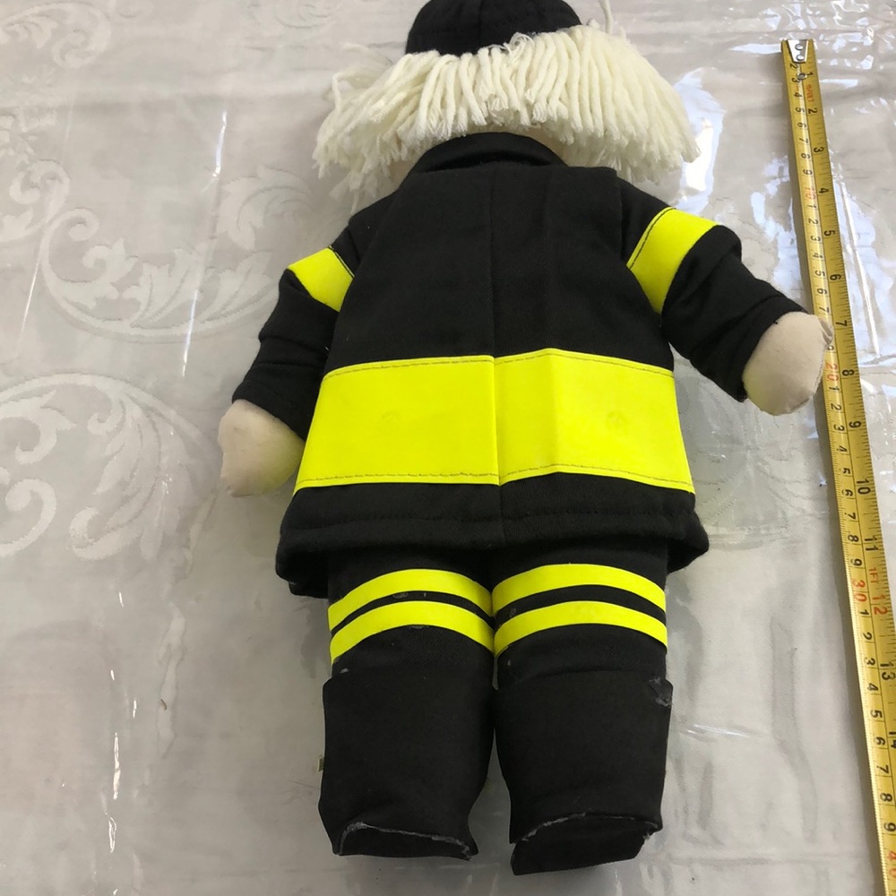 Firefighter Rag Doll Handmade - Picture 7 of 8